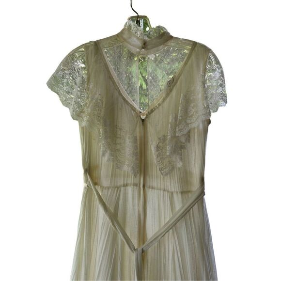 Roberta California Vintage Boho Prairie Cottagecore off white maxi dress - Picture 11 of 15